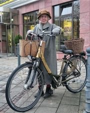 Radlerin des Winters