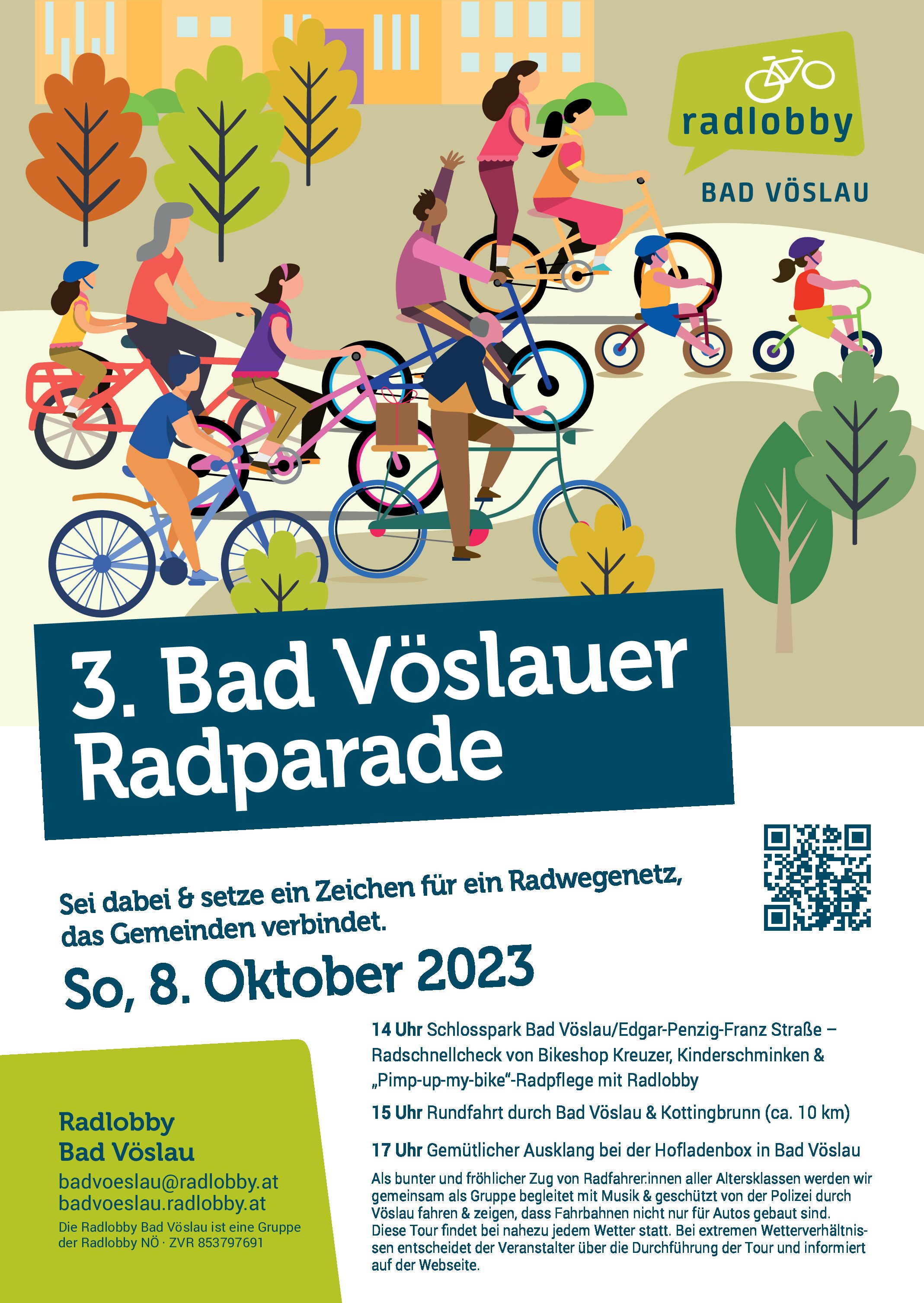 3. Radparade in Bad Vöslau am 8.10.2023