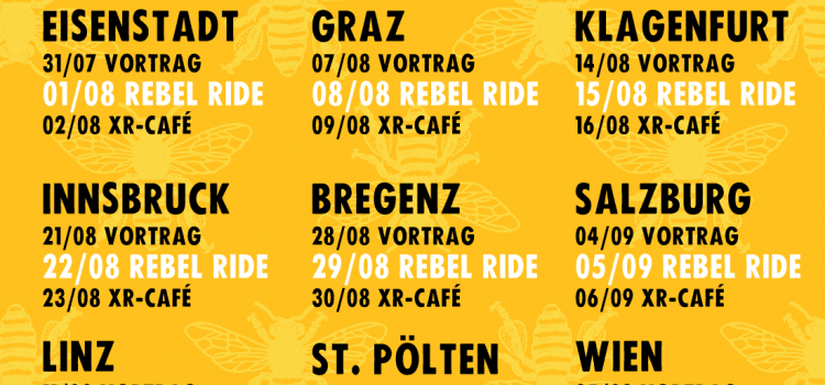 Radelnde Rebel*innen starten österreichweite Tour <br>18.-20. Sept. 2020: Aktionstage in St. Pölten