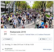 Radtouren zur großen Radparade in Wien · 31. März 2019