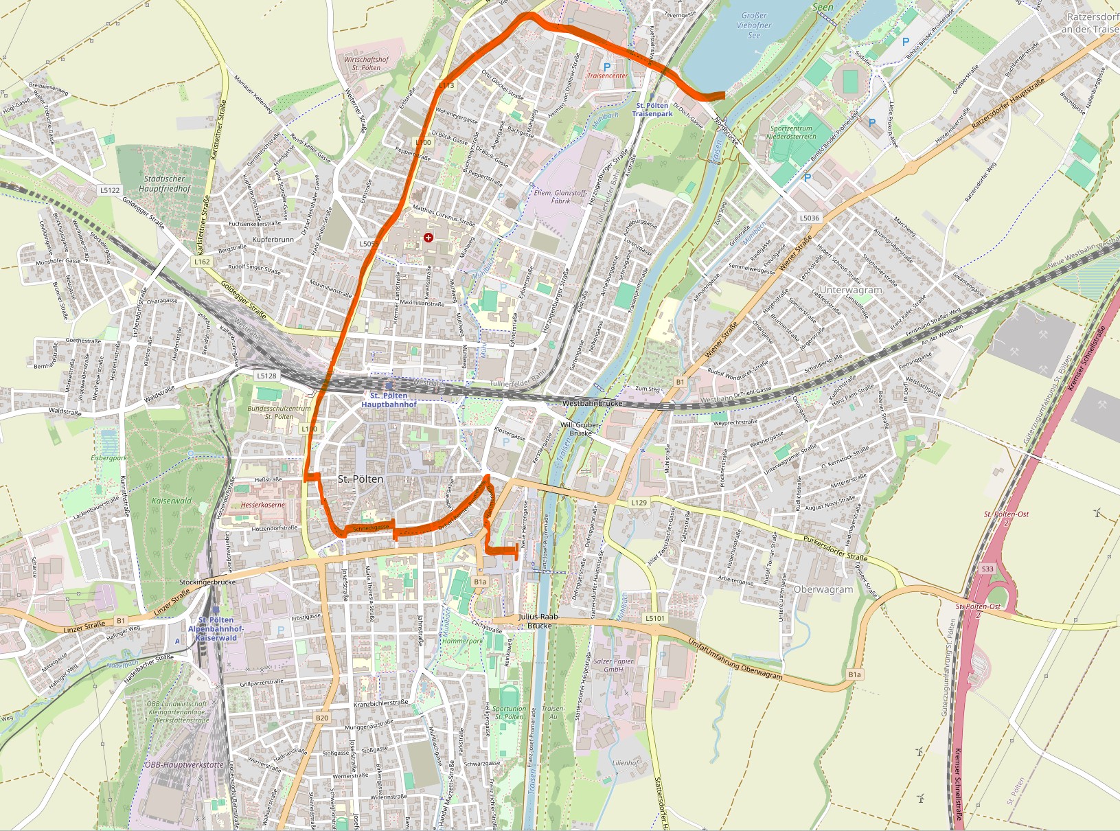 Route Wette Wette Fahrradkette, Grundlage openstreetmap