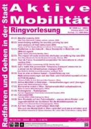 TU Wien: Ringvorlesung 2023 “Aktive Mobilität · Radfahren und Gehen in der Stadt”