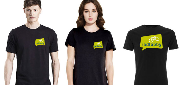 NEU: Radlobby Logo zum Aufbügeln auf T-Shirts, Warnwesten und andere Textilien