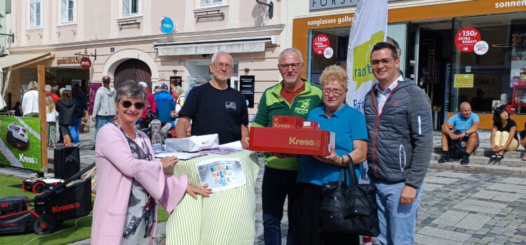 Aktion „Einkaufen mit dem Fahrrad und zu Fuß – RadlWadlPass 2022“ mit Verlosung von 40 Preisen abgeschlossen