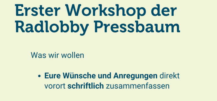 Dienstag, 24.06.2025, 18:30 – 21:00 <br>1. Workshop der Radlobby Pressbaum<br>Gelateria Mondi, Hauptstraße 54<br> 3021 Pressbaum Dienstag, 24.06.2025, 18:30 – 21:00 <br>1. Workshop der Radlobby Pressbaum<br>Gelateria Mondi, Hauptstraße 54<br> 3021 Pressbaum