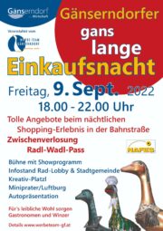 Radlobby auf der gans langen Einkaufsnacht in Gänserndorf 9. September