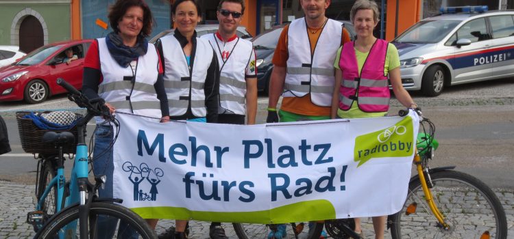 Radlobby Gmünd beim Verkehrswende-Aktionstag in Waidhofen/Thaya