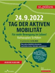 St. Pölten | Tag der Aktiven Mobilität 24. 9. 2022 · 9-14 Uhr<br>13 Uhr Parade der aktiven Mobilität – eine Tour durch das Stadtgebiet St. Pöltens