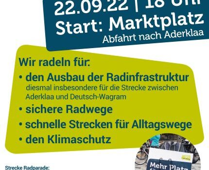 Radparade am Autofreien Tag in Deutsch-Wagram <br>22. Sept. 2022
